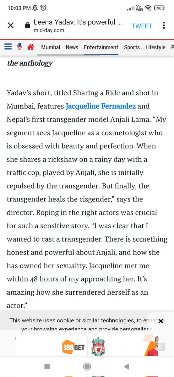 NargisChris's tweet photo. #JacquelineFernandez will be playing a cosmologist who is obsessed with beauty and perfection in her Hollywood debut.
~Leena Yadav, director
Source- @mid_day
#TellItLikeAWoman
#SharingARide https://t.co/IXRHKAfSQt