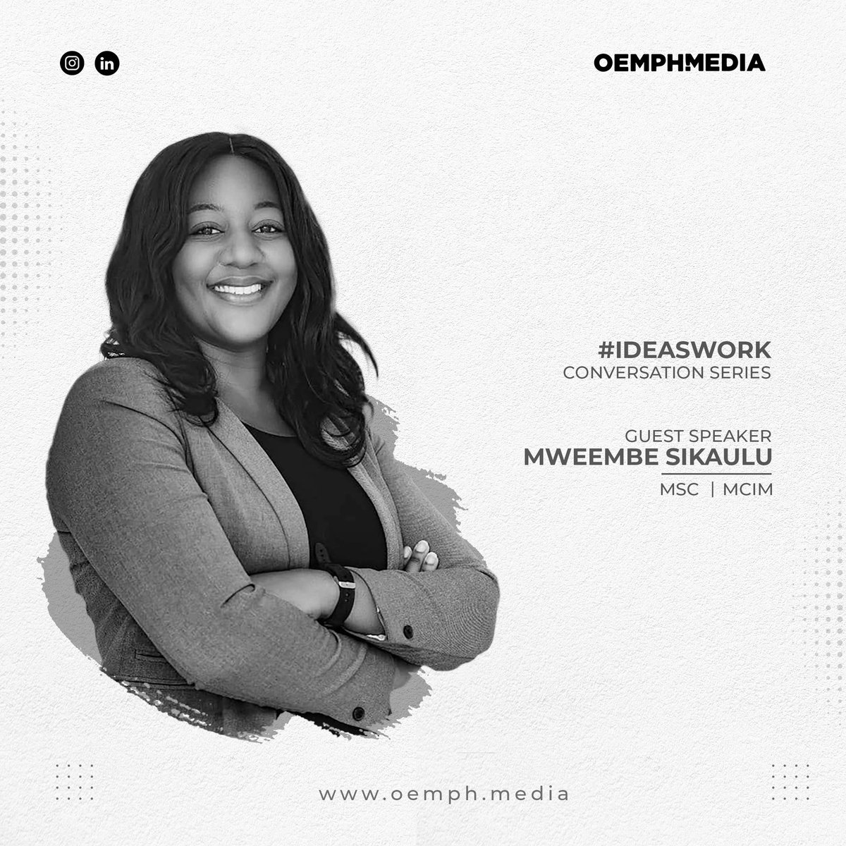 MSikaulu's tweet image. Thanks so much Oemph! Media Ltd for featuring me on their #IdeasWork series! It was a wonderful experience and I enjoyed the conversation and engagement immensely! If you missed it, you can listen to the discussion on brand identity and brand building at the link in thread…