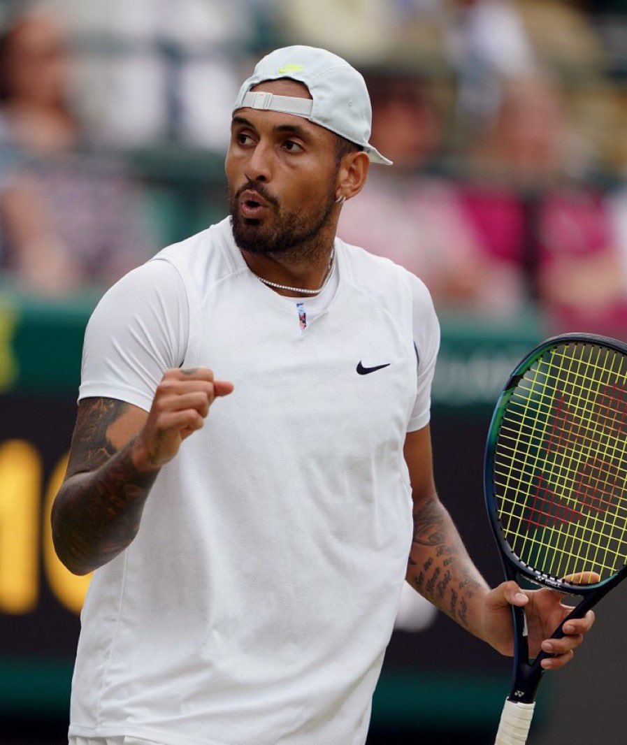 On His Way! 🤩

<a href="/NickKyrgios/">Nicholas Kyrgios</a> makes his first Grand Slam Semifinal, taking down Garin, 6-4, 6-3, 7-6(5). 

#Wimbledon