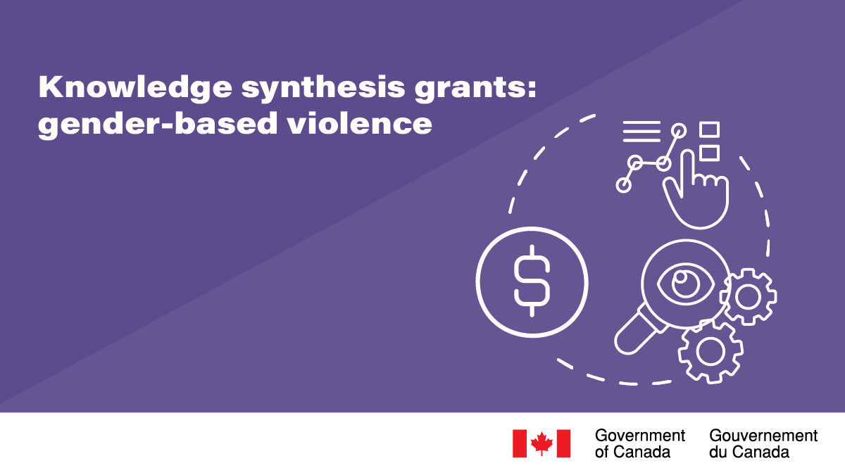 SSHRC_CRSH's tweet photo. #ICYMI Call for proposals: Knowledge Synthesis Grants on Gender-Based Violence. Thirty grants of up to $30K are available to summarize research and identify knowledge gaps. Deadline: September 1, 2022 - 8pm ET.  #SSHRC @WAGE_FEGC  https://t.co/xrxiGQS53o https://t.co/zA3WF6jPOZ