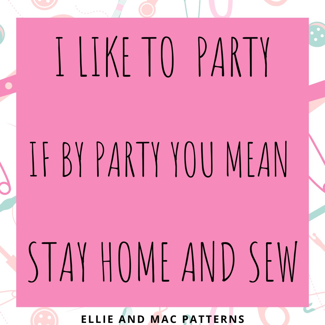 Ellieandmac's tweet image. Who likes to party!!? 🧵🎉😂

⬇Type a party emoji in the comments below if you feel the same!🥳❤

#ellieandmac #ellieandmacpatterns #sewinghumor #sewingquote #sewfunny #sewfun #sewingisfun #funnyquotes #sewing #sewsewsew #sewallnight #sewingparty #handmade #diy #sewing #sewsew