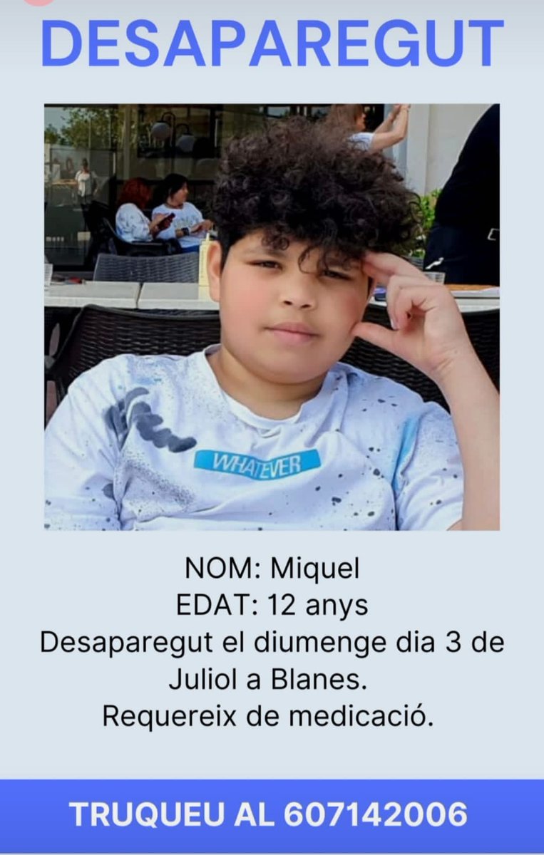 ❗ATENCIÓ❗️
Aquest jove desaparegut és veí de #SantCeloni. Es prega màxima difusió 🙏🙏