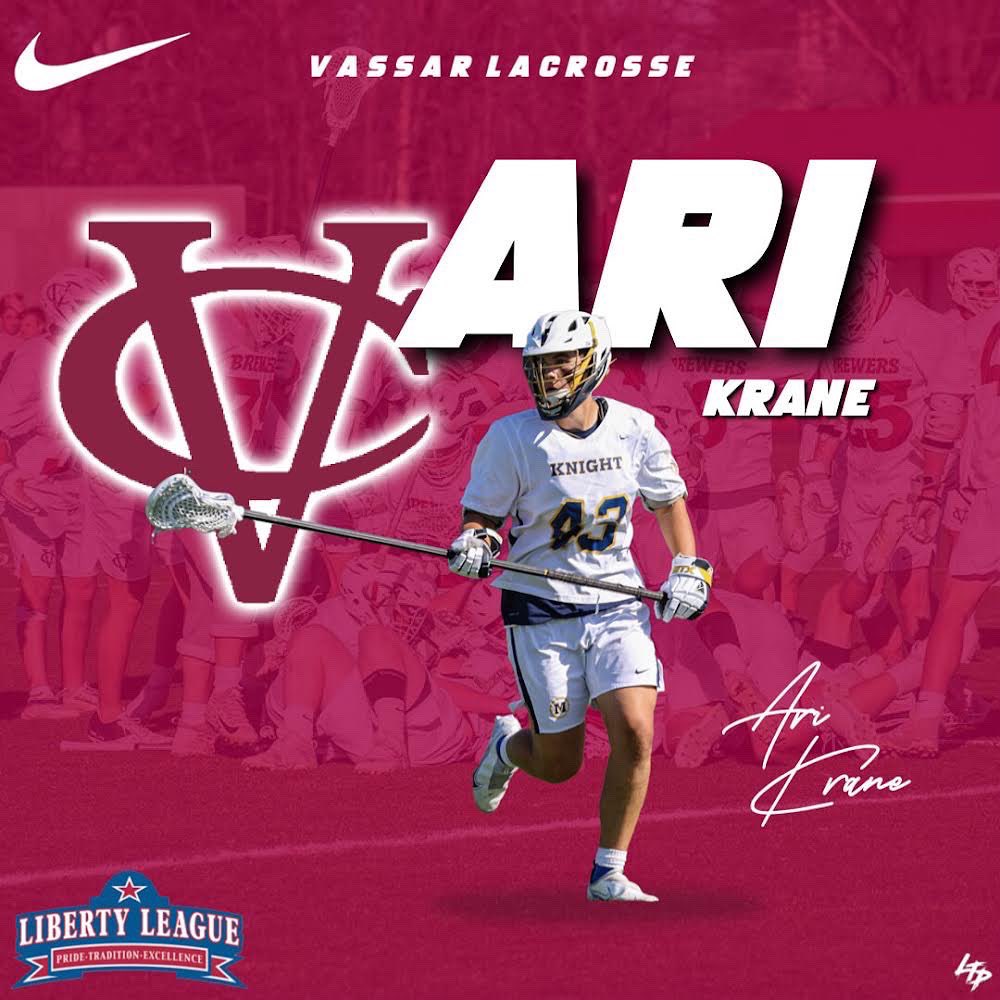 AriKrane26's tweet photo. realized a dream today!

I’m beyond excited to announce that I have committed to further my academic and lacrosse career at Vassar College. Thank you to my family, friends, teammates, and coaches for supporting me in reaching this goal. Go Brewers! https://t.co/ovWOtNKWwk