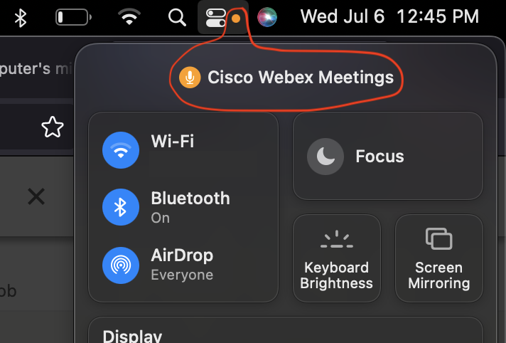 AndrwSears's tweet photo. Um, did anyone else know that @Webex accesses your mic at all times, even when you're not in a meeting? Purpose is to detect nearby video devices, but making this a default-on feature feels needlessly invasive, eh @Cisco ? #privacy #ethicaldesign #privacybydesign https://t.co/NlmOO4eLKF