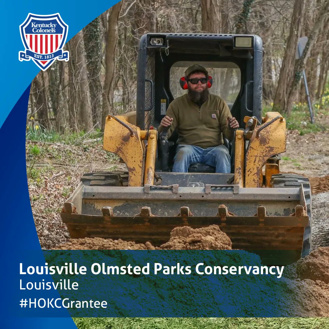 KYColonels's tweet photo. Congratulations to Louisville Olmsted Parks Conservancy who recently received a HOKC grant. They plan to use the funds to purchase a skid steer, supporting their mission to restore, enhance and protect Louisville’s Olmsted-designed parks/parkways. #GoodWorksWednesday #HOKCGrantee https://t.co/S9gZXZQvh4