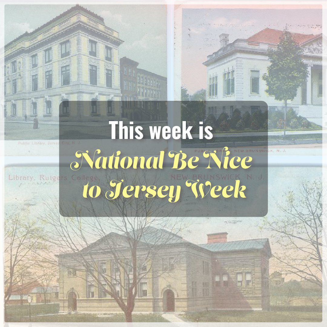ctda_official's tweet photo. This week is National Be Nice to Jersey Week, featuring some postcards of libraries in New Jersey from @SCSU collection. Check out more of the collection at the link in our bio! https://t.co/DxWXtsrCcq