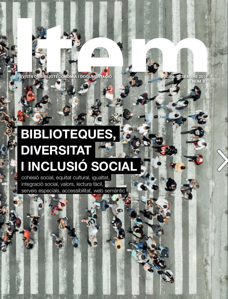revistaItem's tweet photo. Llegim “La Biblioteca Humana als Països Baixos: un exitós intercanvi d'històries”, d’Anne van den Dool, publicat a la @revistaBiD:
https://t.co/HVOuAey2nA
#itemrecomana el número #item67 sobre biblioteques, diversitat i inclusió social:
https://t.co/d3xIfjWoBJ https://t.co/3XZeDefwxh