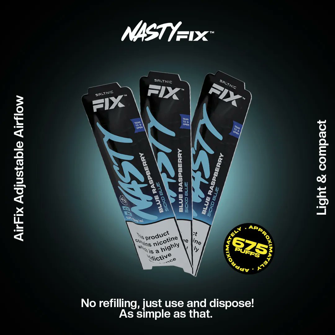 Sicko Blue Nasty Fix 🔵 No refilling, just use and dispose! Simple as that! #NastyFix