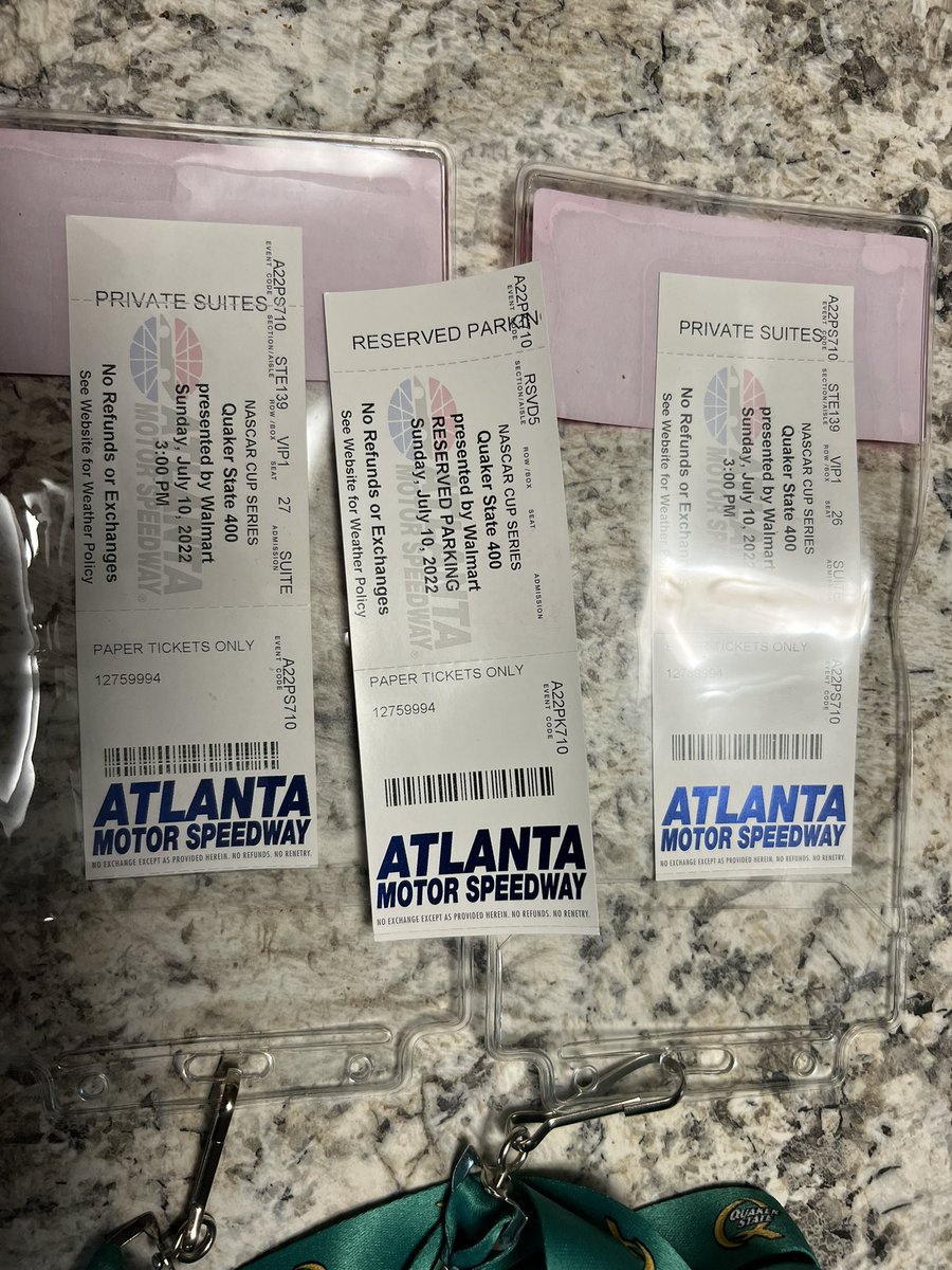 Looking forward to the race this Sunday in the corporate suites.  Just one of the many ways my company takes care of our teammates.