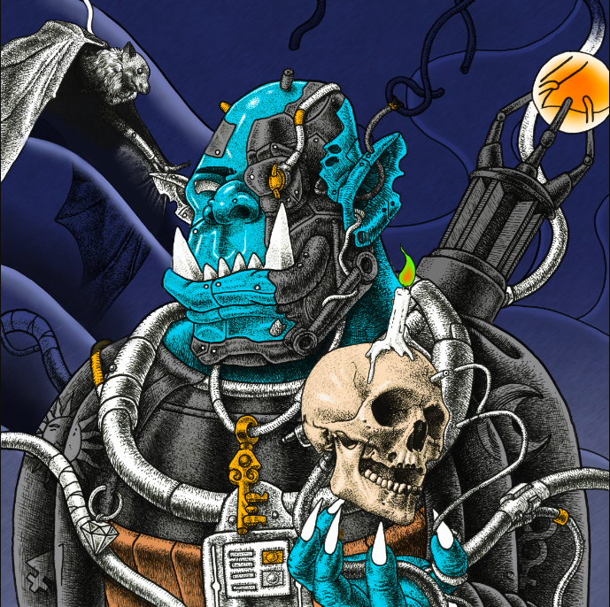 FutureDisturbed's tweet image. Our Disturbed Orc Lord is almost completed!😈 
We are 70 hours in, and just some fine details left.
Can't wait to see the benefits of this one!👀 
Make sure to Like/RT.❤️ 

#Solana