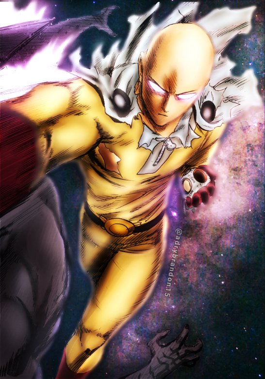 Cosmic Garou fanart by me.  One punch man manga, One punch man