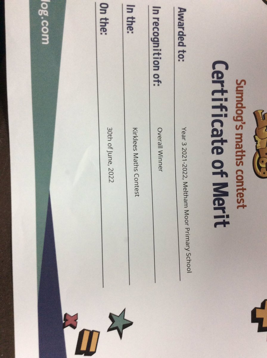 MelthamMoor's tweet photo. Y3 have done it again! We are the overall winners of the Kirklees Sumdog maths competition. We competed against twenty six other classes and came out on top. A special well done to Izzy, as she was the top individual player. #MMYear3 #MMmaths https://t.co/PsnUPF6hJf