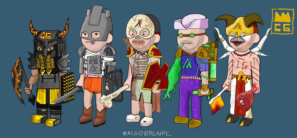 🎺🎺🎺CITY GUARD SHUFFLE 6 of 10🎺🎺🎺
#algorpgnpc Holders!
Check Discord if you are interested in UPGRADING an NPC you hold! Help me make this character the best it can be!
You'll also be eligible to become the Captain of the City Guard!
#algofam #algonft #algonfts