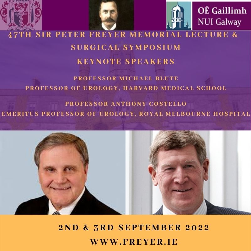 This year is a special year for us as we are celebrating the Centenary of Sir Peter Freyer as the Inaugural President of <a href="/RSMUrology/">RSM Urology Section</a>  
We are delighted to welcome Prof Michael Blute <a href="/harvardmed/">Harvard Medical School</a> &amp; Prof Anthony Costello <a href="/TheRMH/">The Royal Melbourne Hospital</a> as Guest Speakers at #Freyer2022 <a href="/RCSI_Irl/">RCSI</a> <a href="/RoySocMed/">The Royal Society of Medicine</a>