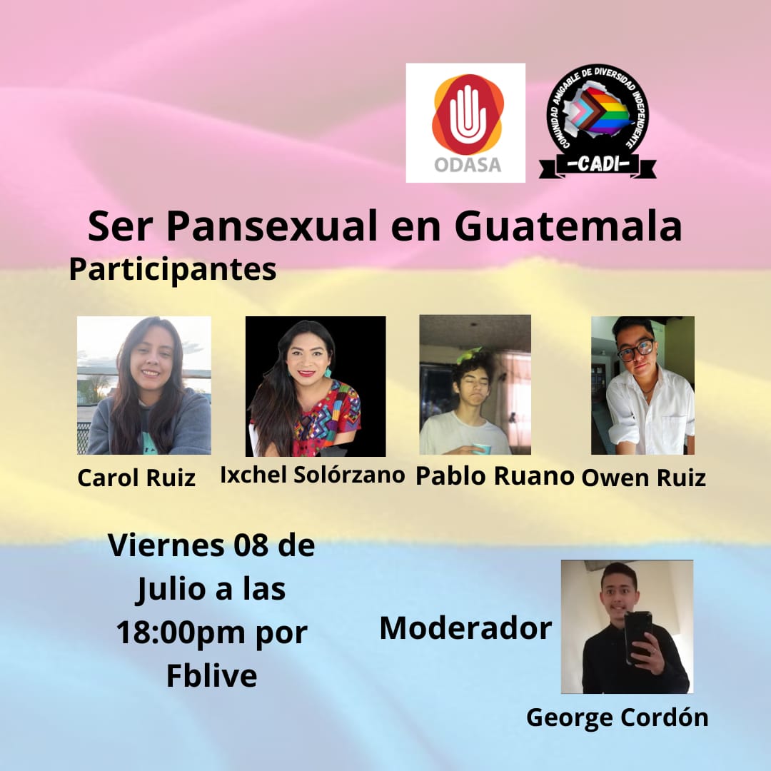 com_amigable_gt's tweet photo. El viernes tenemos el foro Ser Pansexual en Guatemala, donde hablaremos sobre las vivencias y experiencias en los ámbitos sociales, no te pierdas.
#DiversidadeLGBTQ #visibilidad #pansexual https://t.co/yOkqajHik9