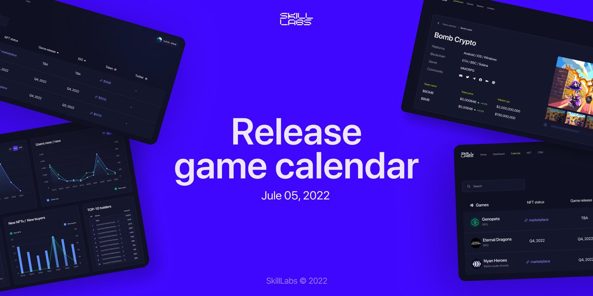 hodl_strong's tweet photo. 💎@Skill_Labs_gg presents a special calendar featuring the upcoming activities within the 1st class #GameFi projects

Features:
-Versatile calendar with best #P2E in one place
-Simple &amp; Free of charge solution
-Data is regularly updated

🌎https://t.co/nfzqcnObXE
#SkillLabs #SKG https://t.co/gjNQbICs9y