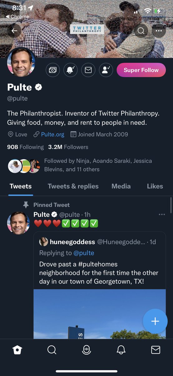 Zandala4's tweet photo. @pulte Always have notis on anything would help after losing my job due to a rare auto immune disease, it attacked my mouth and I need surgery, just really struggling right now ! Thank you for all you do $Zandala4 https://t.co/ebQS5ZtIKf