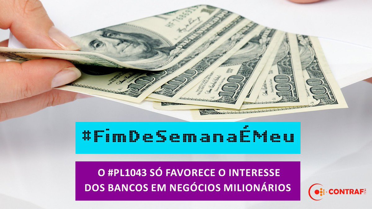 bancariosal's tweet photo. Será que só o deputado #EliCorrêaFilho não percebeu que o #PL1043 só favorece o interesse dos bancos em negócios milionários aos sábados e domingos e desconsidera tanto os clientes quanto a categoria bancária? Se liga aí deputado! #SábadoNão #FimDeSemanaÉMeu https://t.co/kxau9bBsnl