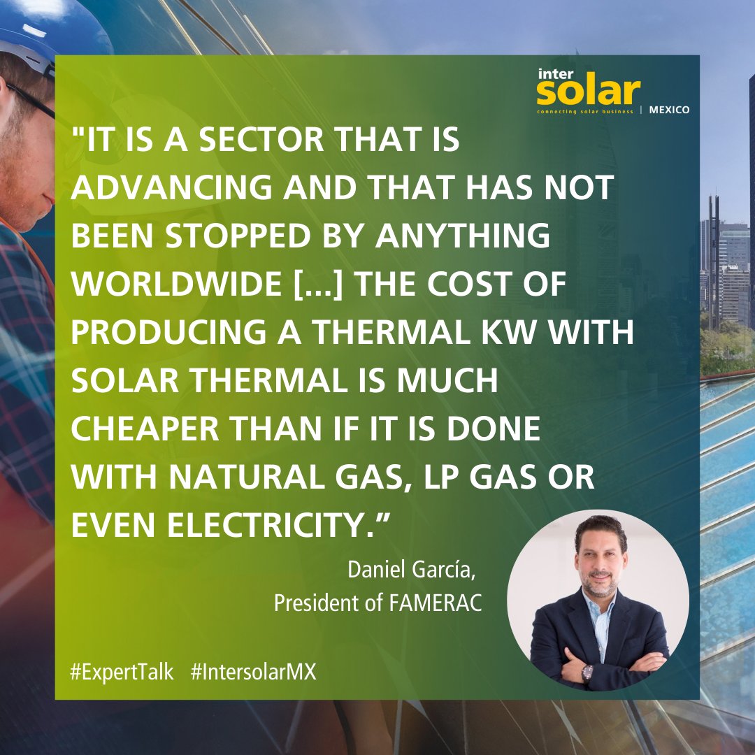 Solar thermal energy in Mexico...
#IntersolarMX 
<a href="/danugarcia/">Daniel García</a> <a href="/Modulo_Solar/">Modulo Solar</a> <a href="/energiahoy/">Energía Hoy</a> <a href="/HeatChangers/">Heat Changers</a> <a href="/solarthermal13/">SOLAR THERMAL '13</a> <a href="/anes_oficial/">ANES</a> <a href="/SolarpaybackIKI/">@Solarpayback</a>
