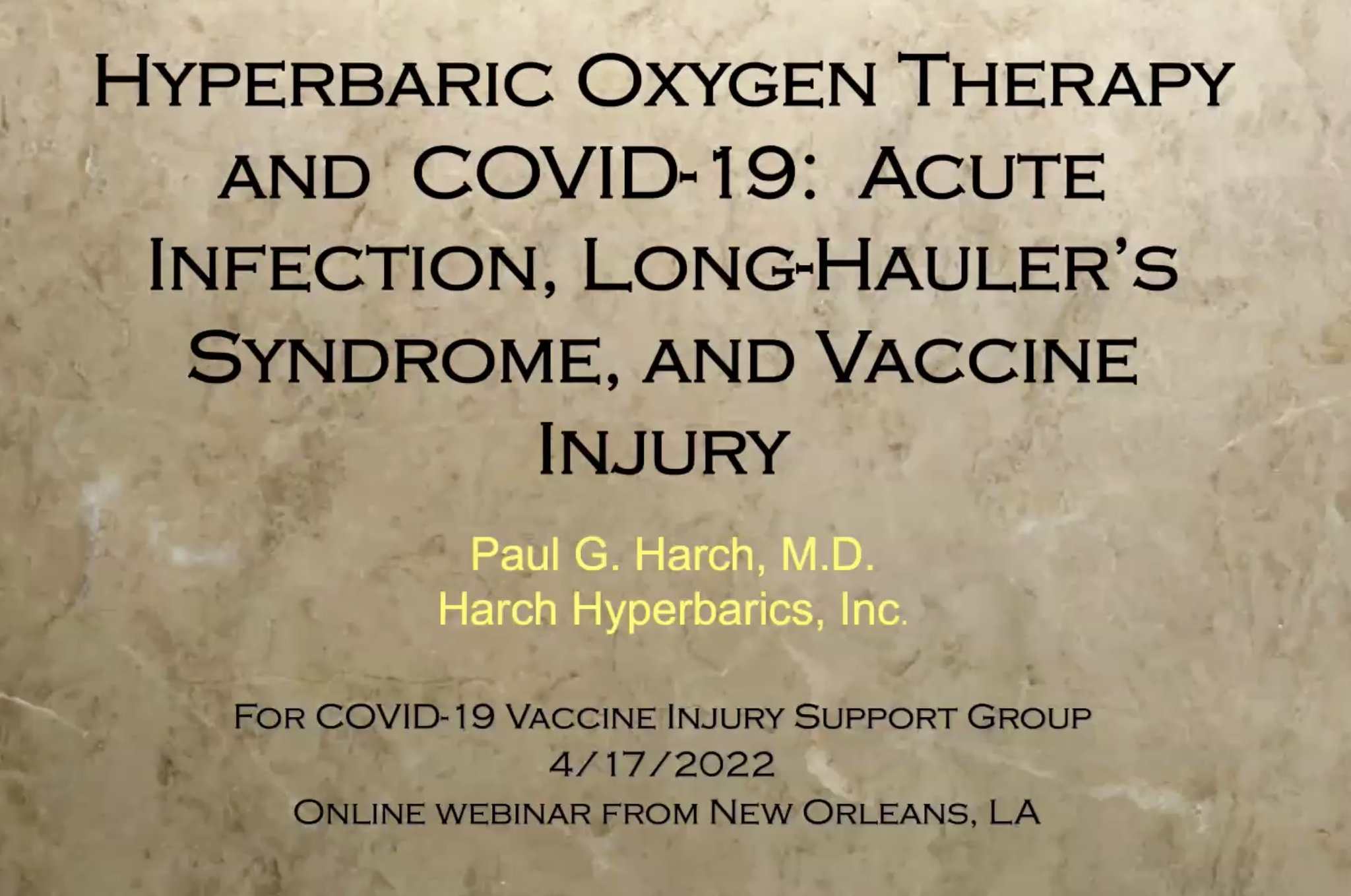 Paul G. Harch M.D. on Twitter "Hyperbaric Oxygen Therapy and COVID19