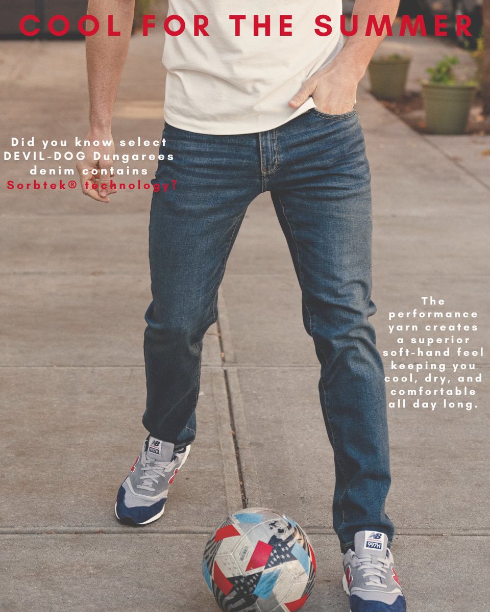 DevilDogJeans's tweet photo. Stay cool, dry, and comfortable all summer long with DEVIL-DOG 👖
#devildogdungarees #devildogjeans #devildog #jeans #sorbtek #summer #summerfashion #denim #mensfashion https://t.co/v9SssiKANG