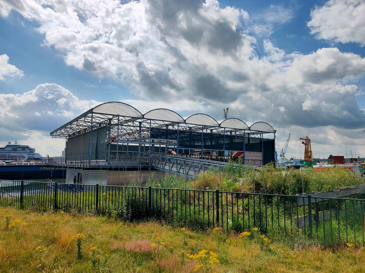 FlexBaseIntl's tweet photo. @jarrod_luo and @FlexBaseBV are in Rotterdam today checking out the Floating Dairy Farm for @FlexBaseIntl . Living with Water knowledge transfer continues....... #ClimateTech #LivingWithWater #FloatingDairyFarm #Rotterdam #FlexBaseInt #ClimateChangeAdaptation #FloatingFuture https://t.co/oVDS3pfDa9