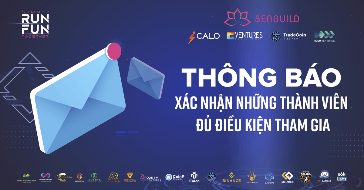 senguild_gg's tweet photo. 🤩SenGuild has sent our invitations to all the contestants. We were overwhelming by the numerous participants💥 Just a couple of days left and SenGuild Summer Run will kick off🏃♀️
Timeline & Running map 👉 https://t.co/48m0WHn2AH
#SenGuild #M2E #SenGuildSummerRun https://t.co/UXhTCkQsyE