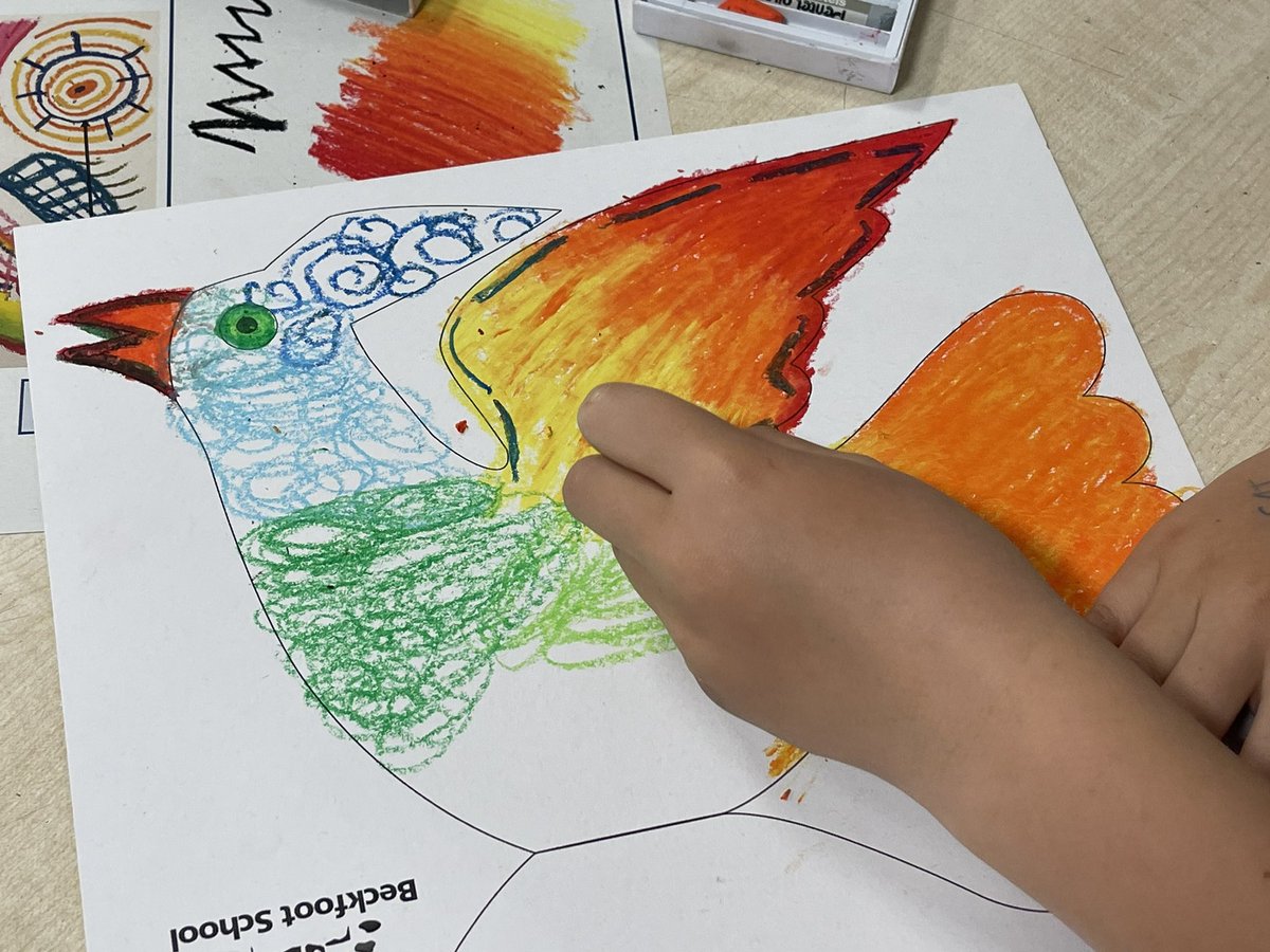 BeckfootCreate's tweet photo. So impressed with the new Year 7s during transition day today. You all were brilliant in Art and your bird illustrations in the style of Mark Hearld were quality! Well done all! We look forward to welcoming you all back in September. #transitionday #beckfootart #markhearld https://t.co/2hZLNkIZk7