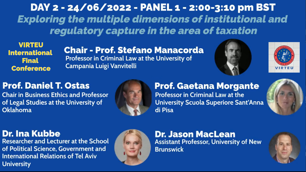 Delighted to announce the publication of the video recording of the first panel of the - Day 2 - International Final Conference of the <a href="/VIRTEU_research/">VIRTEU</a> project funded by <a href="/EUAntiFraud/">European Anti-Fraud Office (OLAF)</a> 

corporatecrime.co.uk/virteu-final-c…

#corruption #tax #fraud #taxevasion