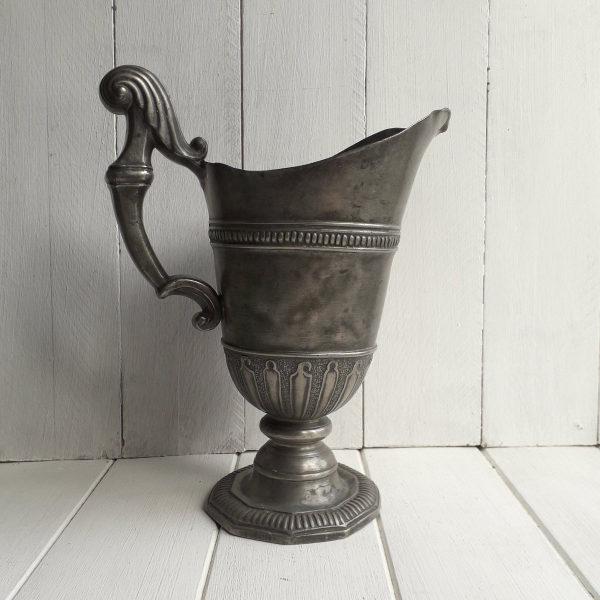Excited to share the latest addition to my #etsy shop: Large Unique French Antique Decorative Pewter Jug, Decorative Pewter Pitcher etsy.me/3yIX6aq #gray #christmas #frenchantique #pewterjug #vintageflagon #antiquepewterjug #vintagepewterjug #antiqueflagon #fre