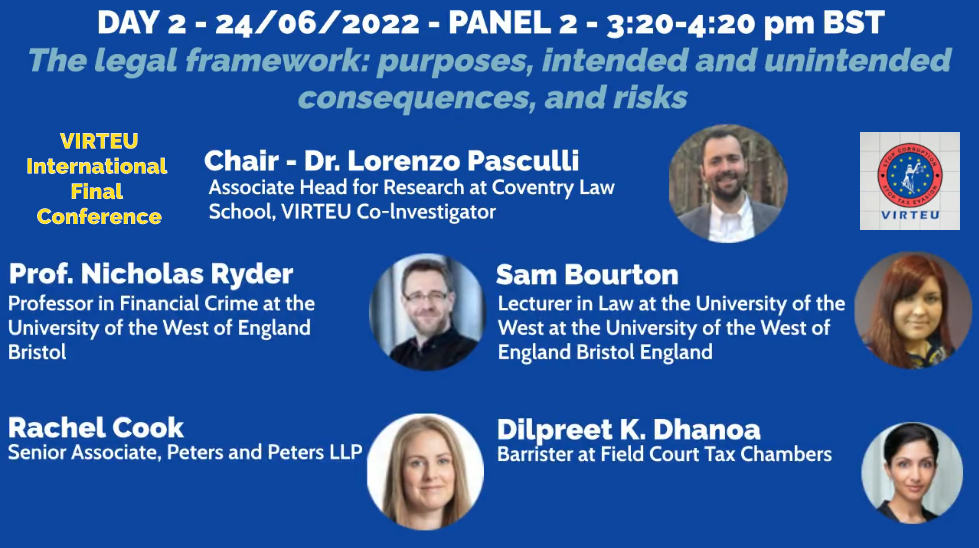 Delighted to announce the publication of the video recording of the second panel of the - Day 2 - International Final Conference of the 
<a href="/VIRTEU_research/">VIRTEU</a> project funded by <a href="/EUAntiFraud/">European Anti-Fraud Office (OLAF)</a>
 
corporatecrime.co.uk/virteu-final-c…

#corruption #tax #fraud #taxevasion