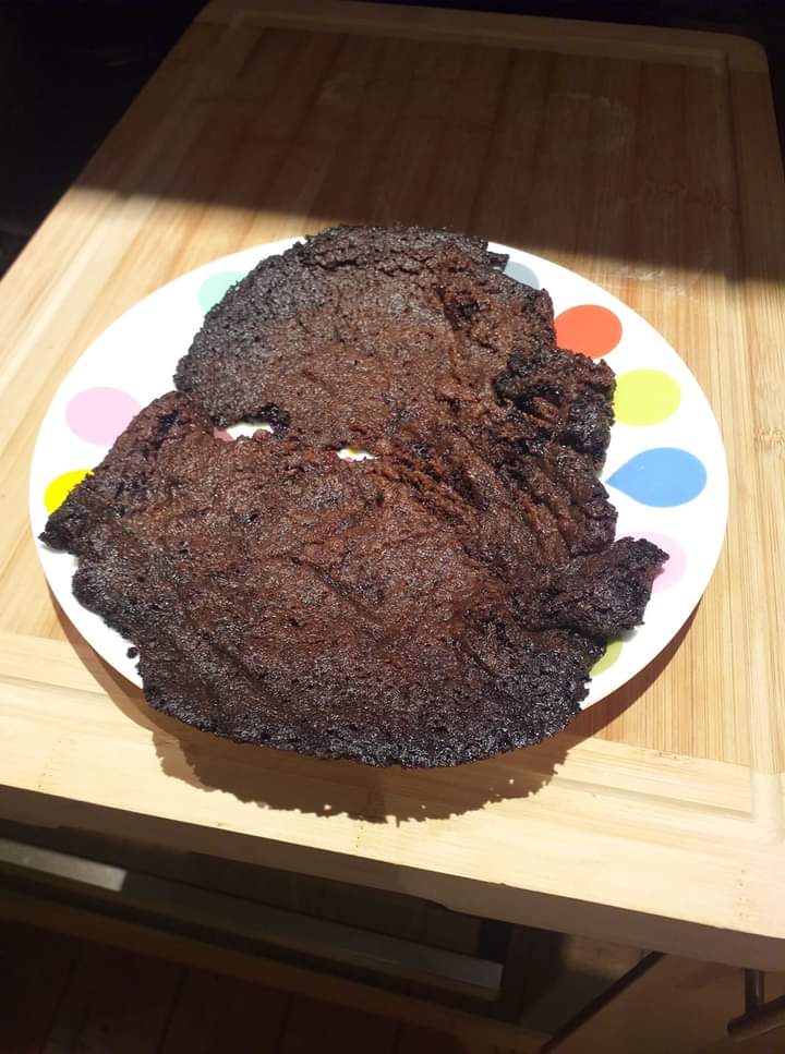 heidisturgess's tweet photo. I actually made this a couple of years ago. It's  something I couldn't duplicate if I tried. Mood. #accidental #chewbacca #StarWars #biscuits #chocolateshortbread https://t.co/YubMn9mvkH