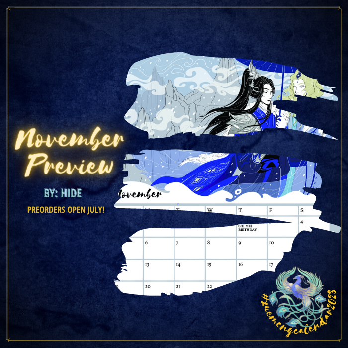 🦚Artist Preview🦚

Moving into chillier months, here's a look at what <a href="/AtarinkeArt/">Hide|Atarinke</a> created for our calendar: