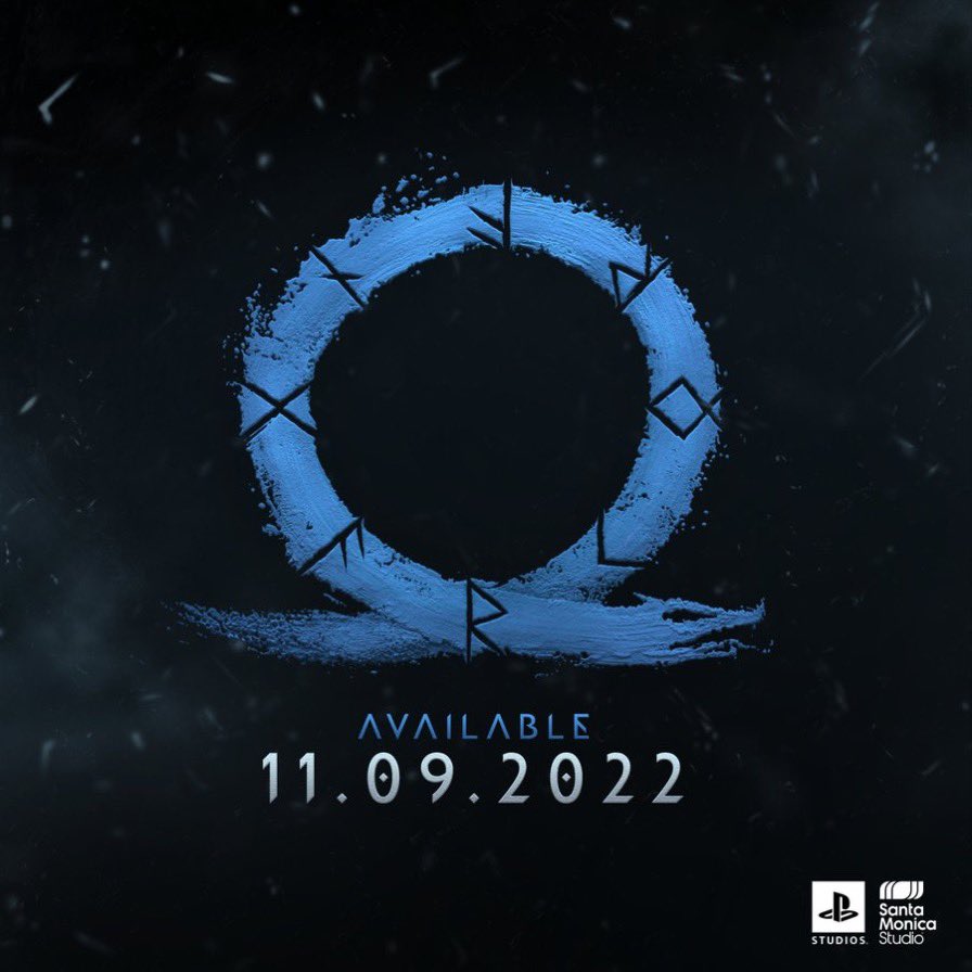 Sony's tweet photo. God of War Ragnarök launches on PS4 &amp; PS5 November 9, 2022.

More info from Santa Monica Studio: https://t.co/6Ee56y4WgQ https://t.co/Biysi9dzZ1
