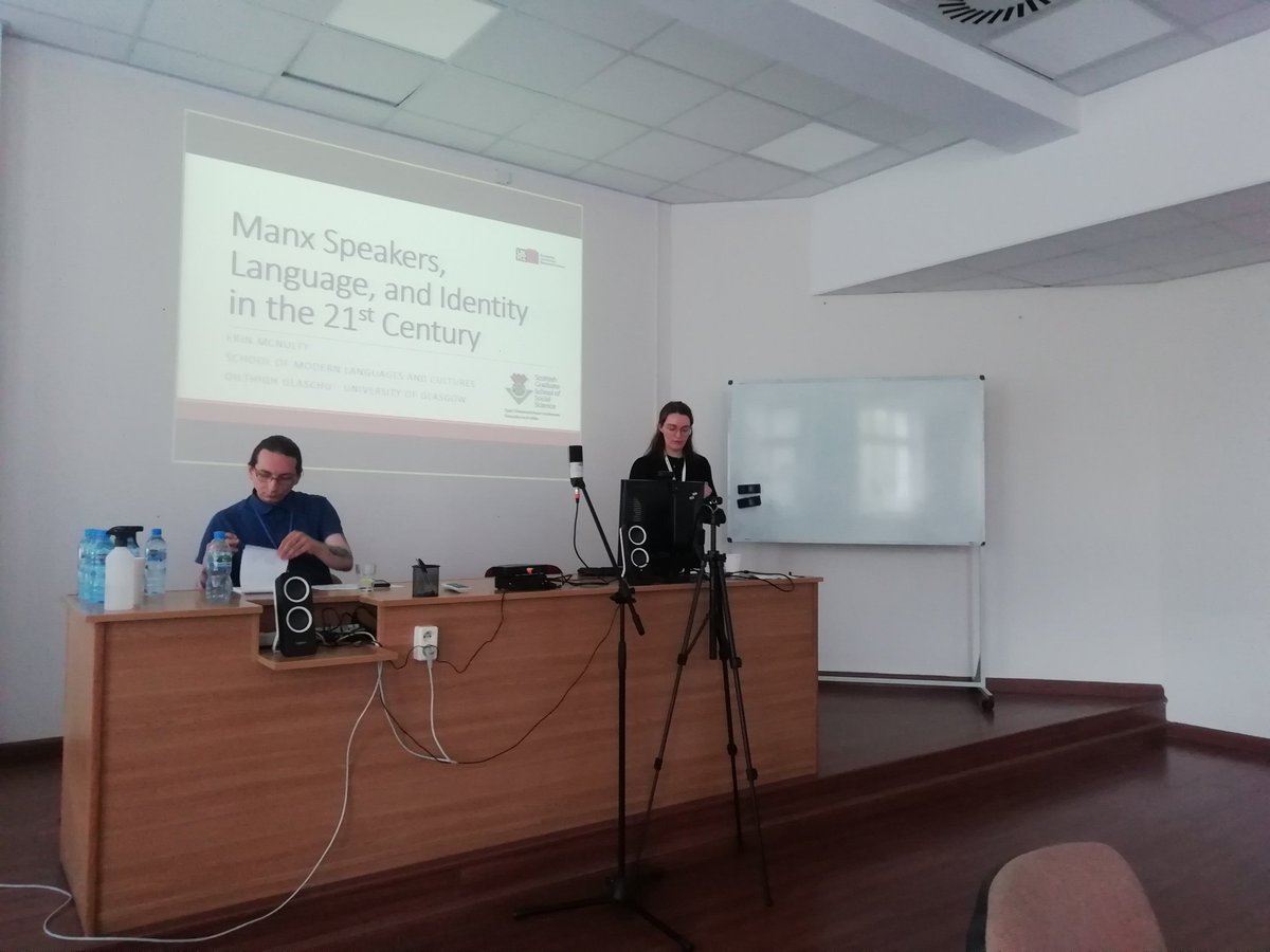 .@gobbaggirl presenting on '#Manx speakers, language, and identity in the 21st century' at #pcc4 4th Poznan Conference of #Celtic Studies.