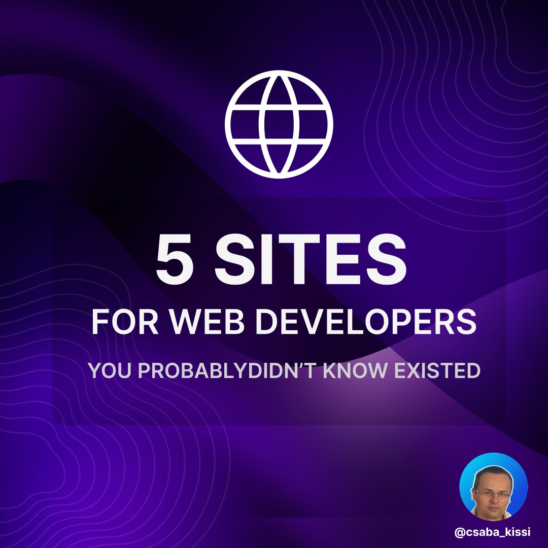 csaba_kissi's tweet image. 5 FREE Sites For Front-End Developers You Probably Didn't Know Existed.
Thread 🧵👇