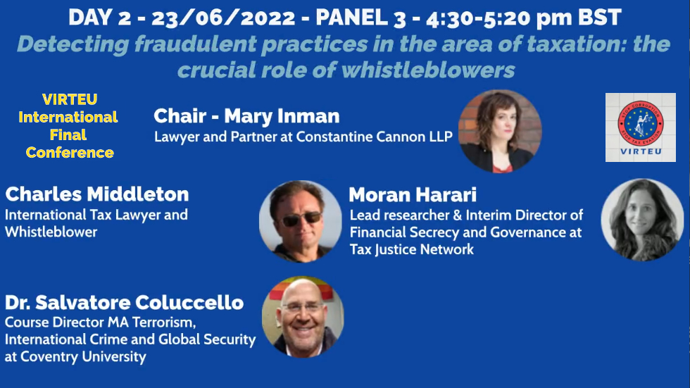 Delighted to announce the publication of the video recording of the third panel of the - Day 3 - International Final Conference of the <a href="/VIRTEU_research/">VIRTEU</a> project funded by <a href="/EUAntiFraud/">European Anti-Fraud Office (OLAF)</a>
 
corporatecrime.co.uk/virteu-final-c…

#corruption #tax #fraud #taxevasion #Whistleblower