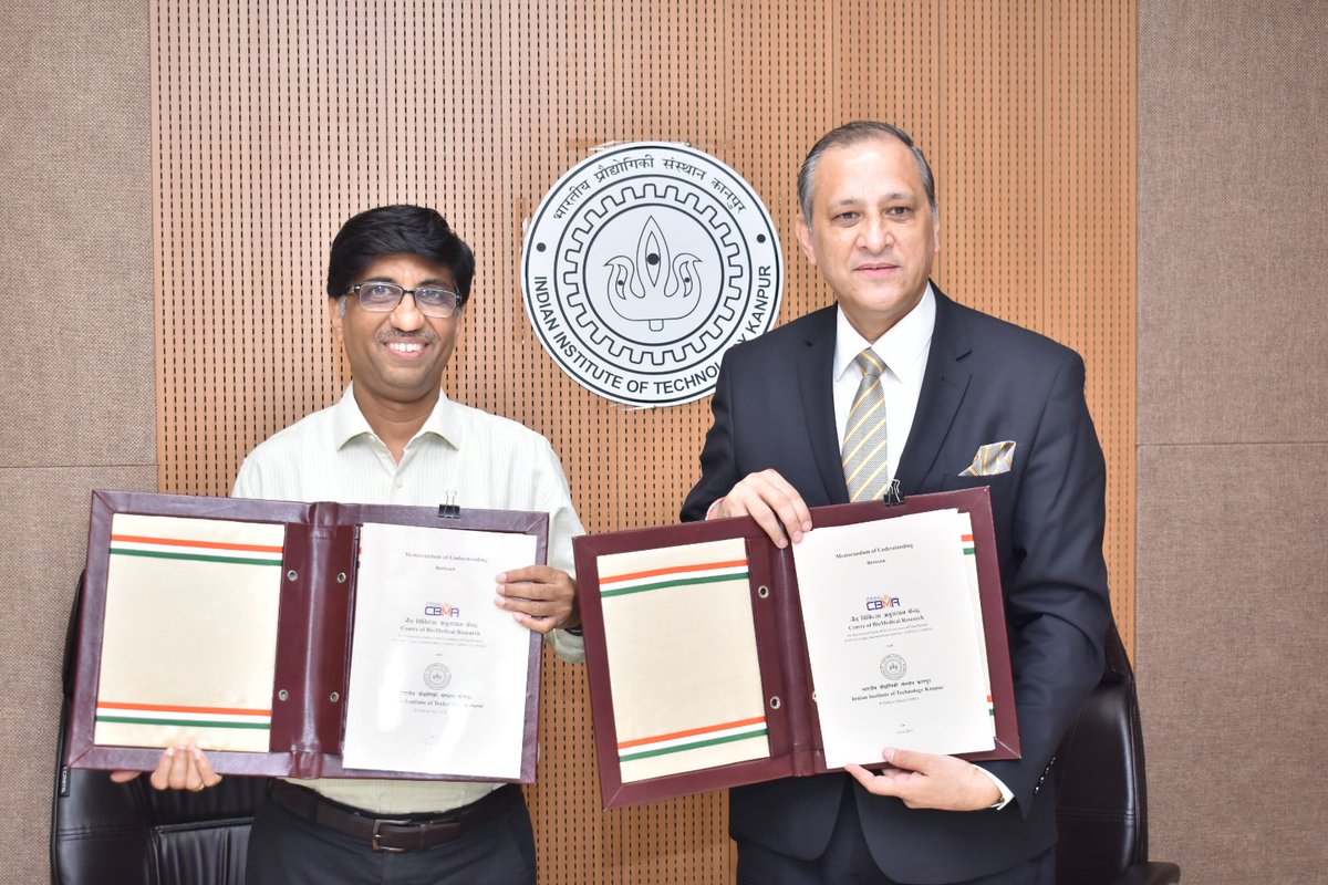 Alok_Dhawan's tweet photo. Centre of BioMedical Research (@cbmrofficial), Lucknow and Indian Institute of Technology-Kanpur (@IITKanpur) signed an MoU to undertake translational research with special reference to patient care.
@IasAlok @ChiefSecyUP @brajeshpathakup @dpradhanbjp
@myogiadityanath
@Ashutos61 https://t.co/lMUTD3SWke