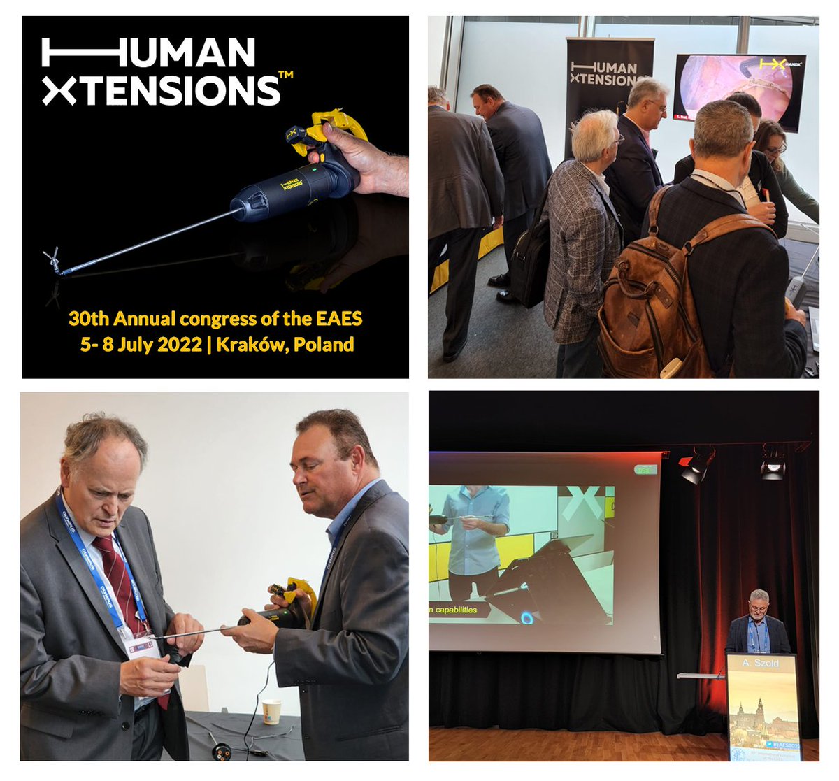 Outstanding presentation by Amir Szold, MD, FACS (<a href="/amikisz/">Amir (Amiki) Szold</a>) at the European Association for Endoscopic Surgery (<a href="/EAES_eu/">EAES</a>) 
and it is a pleasure to introduce #HandX to so many talented surgeons in our #Human_Xtensions room

#roboticsurgery #laparoscopicsurgery #surgery #EAES2022
