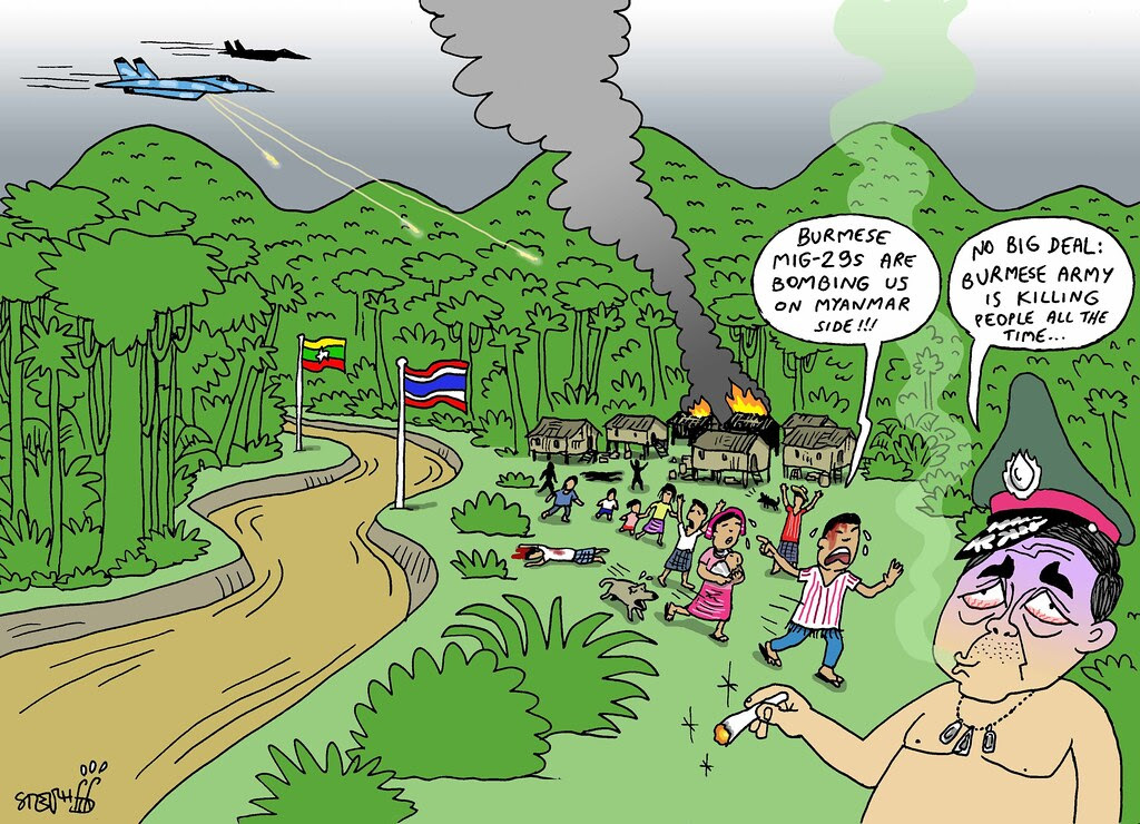 Cartoonist Stephff hitting a couple of different issues on this one ;-), including an alternative explanation for PM Prayut's "no big deal" comment.
