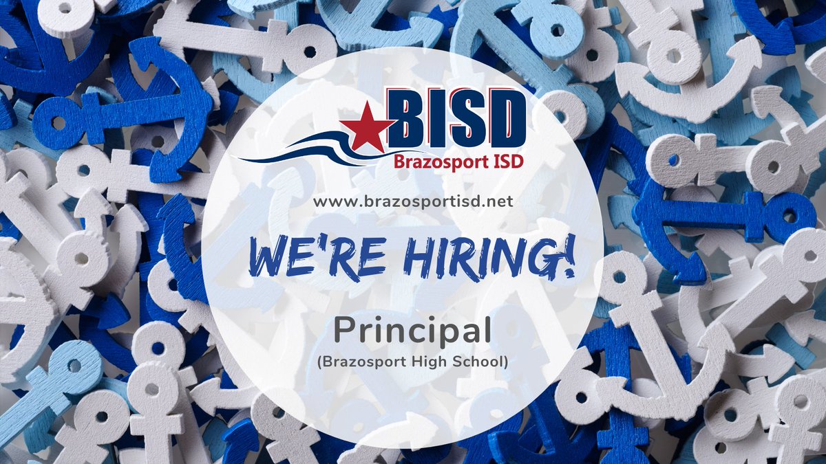 Interested in joining and leading the Exporter team? We are in search of a principal for Brazosport High School. Brazosport HS is a great place to ANCHOR DOWN and make a difference for our students! Visit our website to view job details & apply! applitrack.com/brazosportisd/… #BISDpride