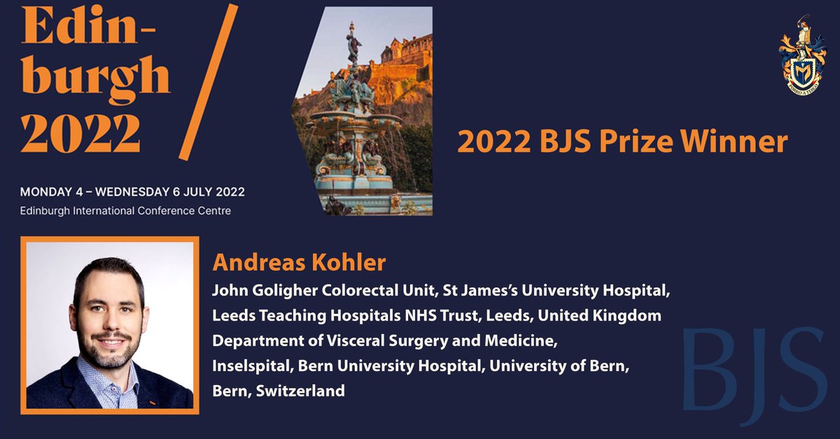 @ACPGBI (@acpgbi) on Twitter photo #ACPGBI2022 Delighted to announce <a href="/Kohlersson/">Andreas Kohler</a> won @BJSurgeryPrize for his high scoring presentation on Shorter residual IMA stump length on objective CT measurement is associated with improved oncological outcomes in rectal cancer surgery: a propensity score matched analysis #ACPGBI2022 Delighted to announce <a href="/Kohlersson/">Andreas Kohler</a> won @BJSurgeryPrize for his high scoring presentation on Shorter residual IMA stump length on objective CT measurement is associated with improved oncological outcomes in rectal cancer surgery: a propensity score matched analysis