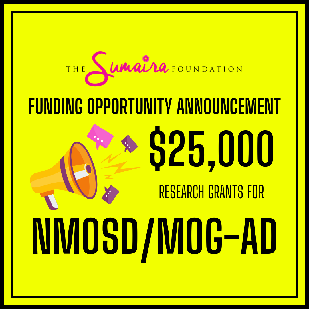 TheSumairaFDN's tweet photo. #FOA | TSF is awarding $25,000 research grants for #NMOSD + #MOGAD 🧠👀🔬 

2022 marks the first year we're extending the invitation to international applicants 🌎🌏🌍

Submit your proposals by 9/15:
https://t.co/KYwMl7cqsC

#NeuroTwitter #spreadtheword #neuromyelitisoptica https://t.co/A7cmydYoyo