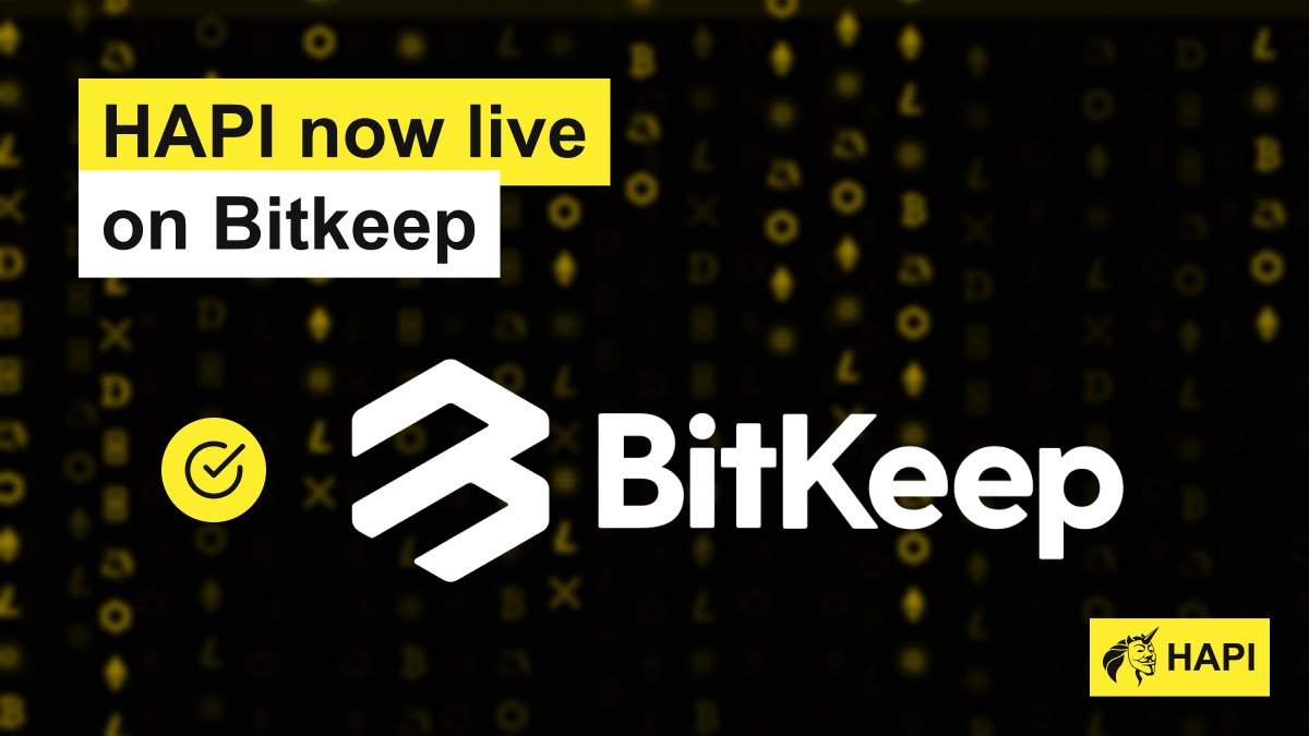 🔆We're excited to announce that $HAPI token is now available on @BitKeepOS

👉BitKeep is the largest Multi-chain wallet In Asia and Top Growing in the World!🌎

💥Try it here: bitkeep.com/refer/rNYp/8zh…