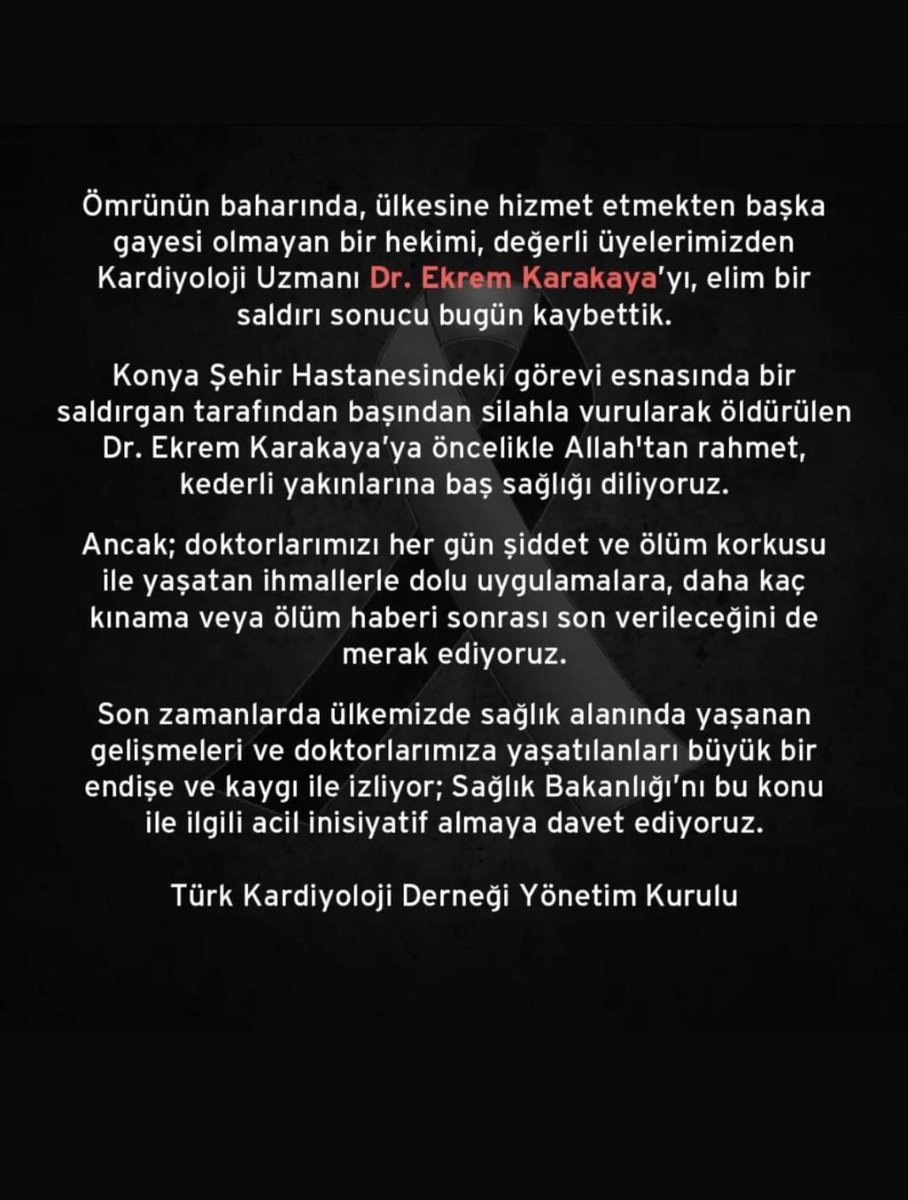 Prof Dr Muzaffer Degertekin (@m_degertekin) on Twitter photo Yazıklar olsun!!! Yine bir meslektaşımız daha katledildi. Nedenlerini ve sorumluları çok iyi biliyoruz... Gerçekten önlem alınmazsa yarın sıra kimde bilmiyoruz.<a href="/TKDsosyal/">Turkish Society of Cardiology</a> Yazıklar olsun!!! Yine bir meslektaşımız daha katledildi. Nedenlerini ve sorumluları çok iyi biliyoruz... Gerçekten önlem alınmazsa yarın sıra kimde bilmiyoruz.<a href="/TKDsosyal/">Turkish Society of Cardiology</a>