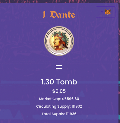 Who said <a href="/dantefinance/">Dante Finance</a> is dead? 

#DANTE #TOMB #FTM #DeFi #community <a href="/tombfinance/">The Game of Tomb 👻</a> @TombForkWatch @WtforkXyz <a href="/Tombforktracker/">Tomb Fork Tracker</a> <a href="/harryyeh/">Harry Yeh 葉俊德</a> #tombfork  #Tomb #Fork #tombfinance