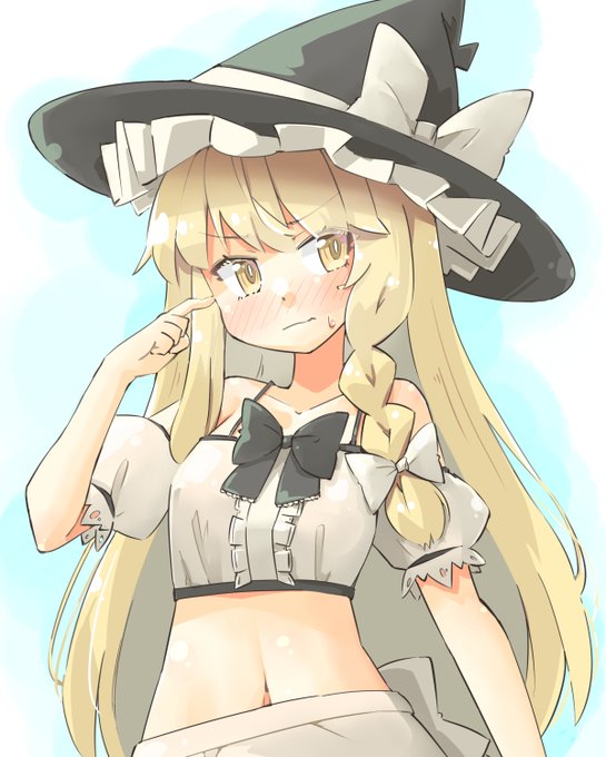 夏服にちょっと照れてる魔理沙 