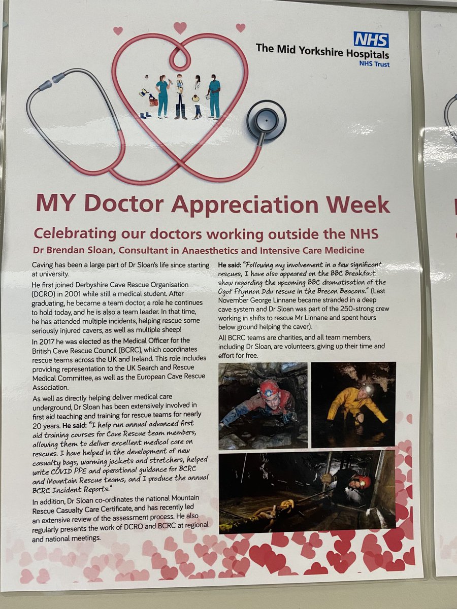 Ian Carr (@iancarr16285869) on Twitter photo It’s not just EM consultants who do exciting things outside work. Today’s spotlight shines on Dr Brendan Sloan and his support to cavers. #MYdoctorappreciation @MY_LenRichards <a href="/MidYorkshireNHS/">Mid Yorkshire Teaching NHS Trust</a> @TheMD_midyorks It’s not just EM consultants who do exciting things outside work. Today’s spotlight shines on Dr Brendan Sloan and his support to cavers. #MYdoctorappreciation @MY_LenRichards <a href="/MidYorkshireNHS/">Mid Yorkshire Teaching NHS Trust</a> @TheMD_midyorks