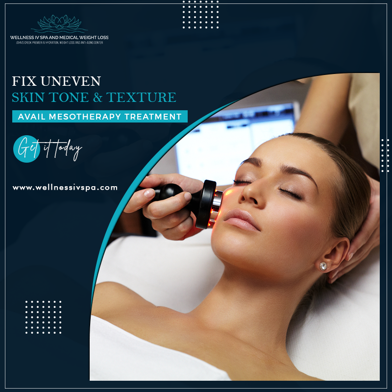 wellnessivspa's tweet photo. #Mesotherapy is a non-invasive method that reduces fatty deposits and evens skin tone and texture. Get treated at Wellness IV Spa &amp; Medical Weight Loss Center for better results. 

Talk to our executive and make an appointment today!
Call at: 678-615-3861

#therapy #skincare https://t.co/v9byOqo2I0
