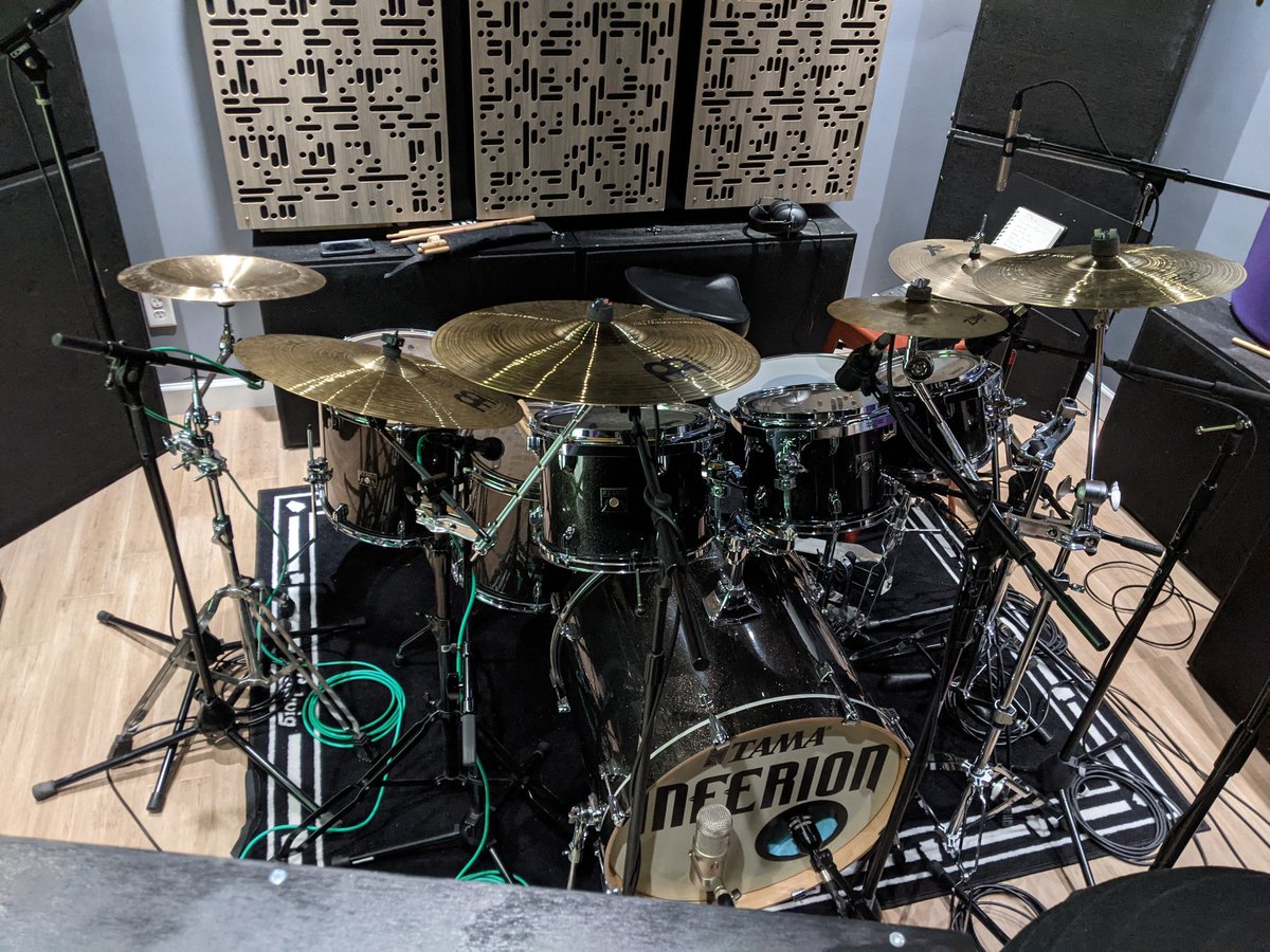 _StudioWormwood's tweet photo. Drum setup from a few days ago with Inferion https://t.co/QIsk6gVsl6